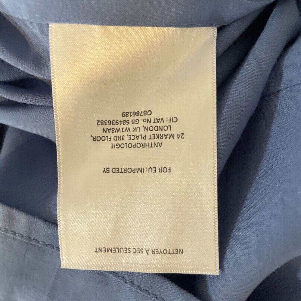 Anthropologie Akemi + Kin $148 Women's Sleeveless Tweed Shift Dress Blue Size 14 - Picture 8 of 9